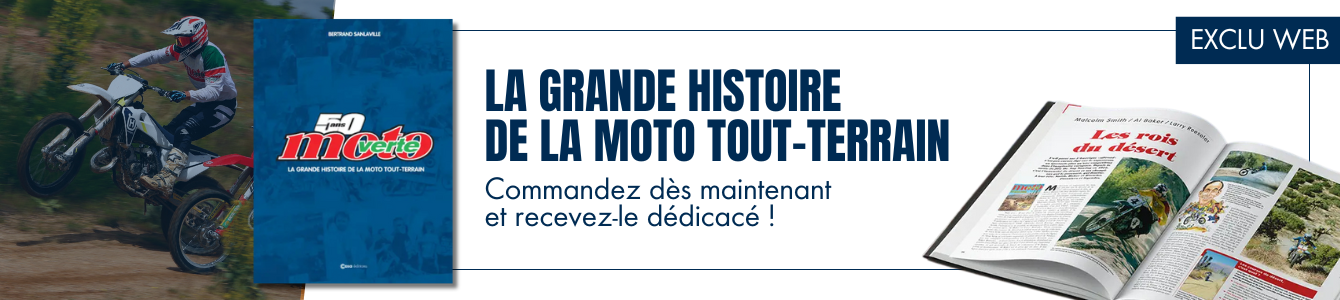 Commandez le livre spécial 50 ans de Moto Verte - La Grande Histoire du Tout-Terrain