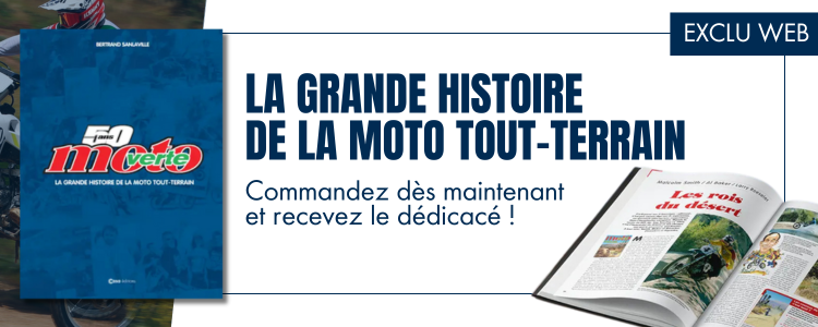 Commandez le livre spécial 50 ans de Moto Verte - La Grande Histoire du Tout-Terrain