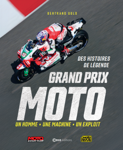 Un pilote une moto une course 